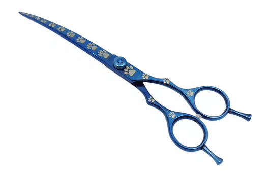 Pro Pet Shears - Blue Curved #01 - Razzori