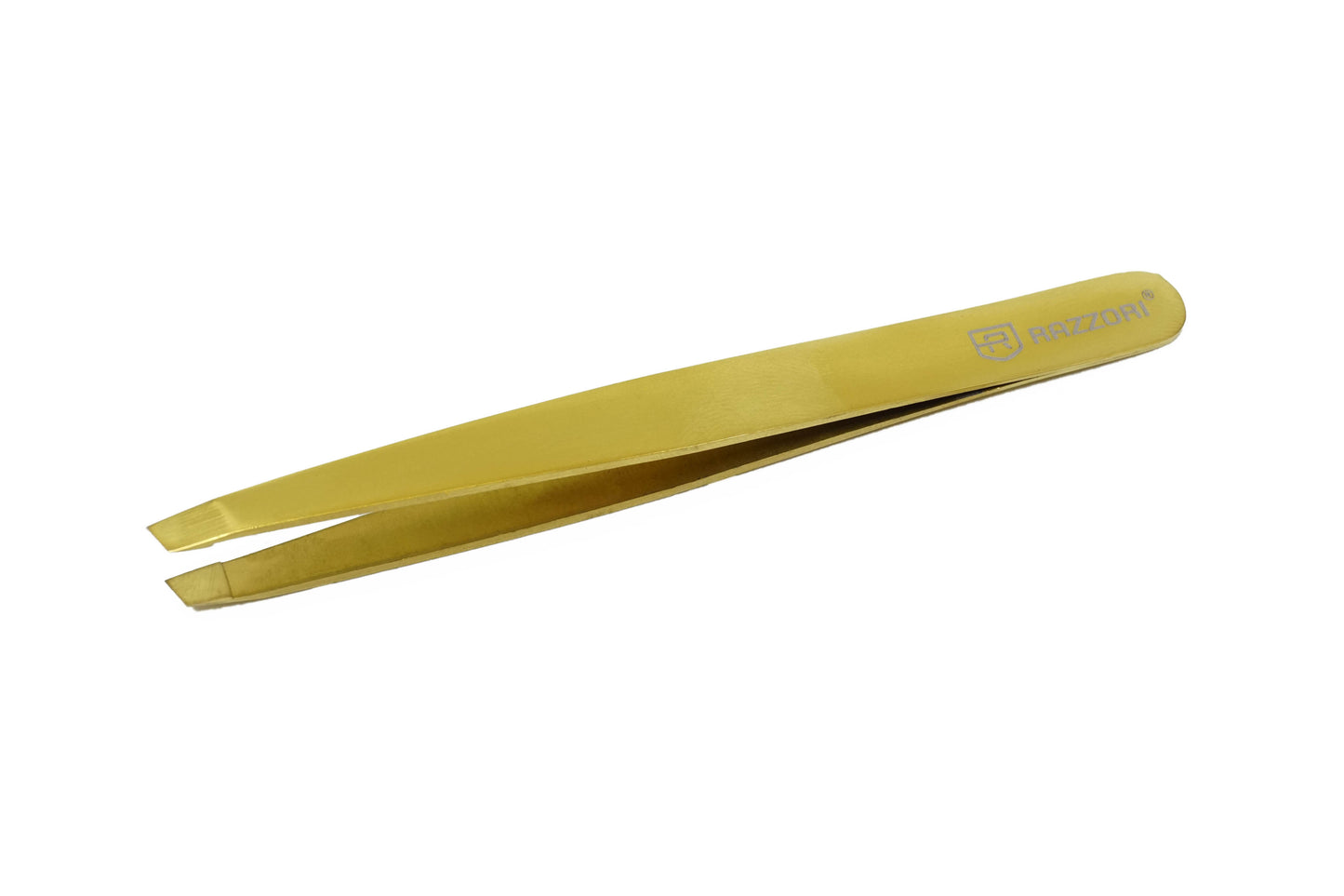 Slant Tweezers #01 - Gold Tone - Razzori